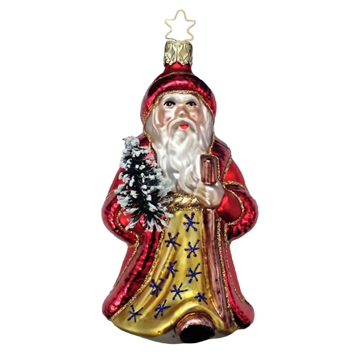 INGE GLAS GERMAN BLOWN GLASS SANTA CLAUS CHRISTMAS TREE ORNAMENT X-MAS ...